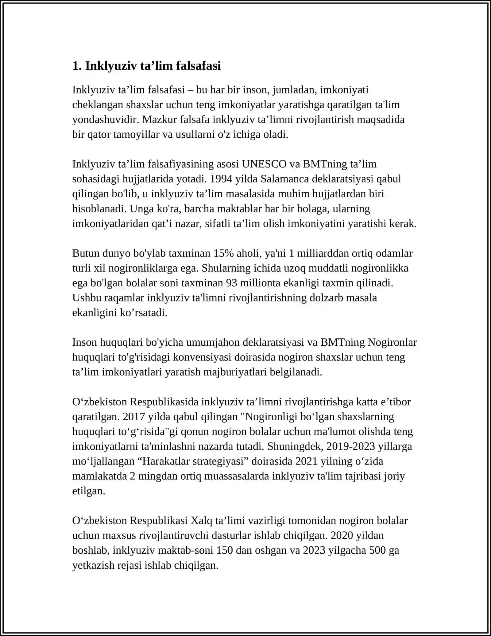 INKLYUZIV TAʼLIMNING IJTIMOIY STRATEGIYASI 3