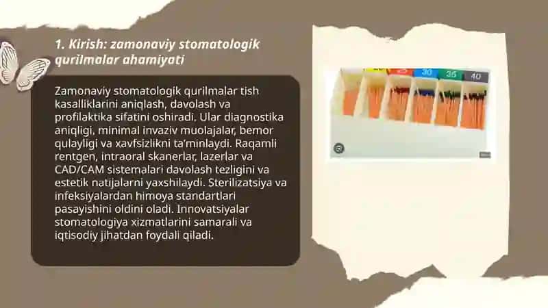 Zamonaviy stomotologik qurilmalar. Tasnifi. Xususiyatlari. 3
