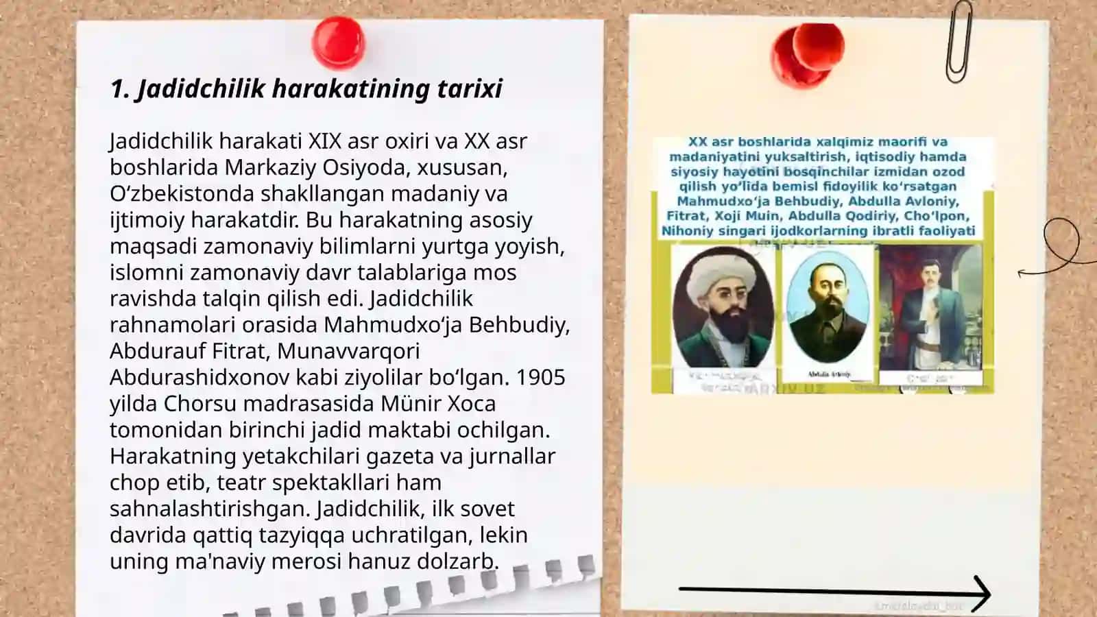Jadid ma'rifatparvarlarining òlka ijtimoiy-ma'naviy hayotida tutgan òrni 3