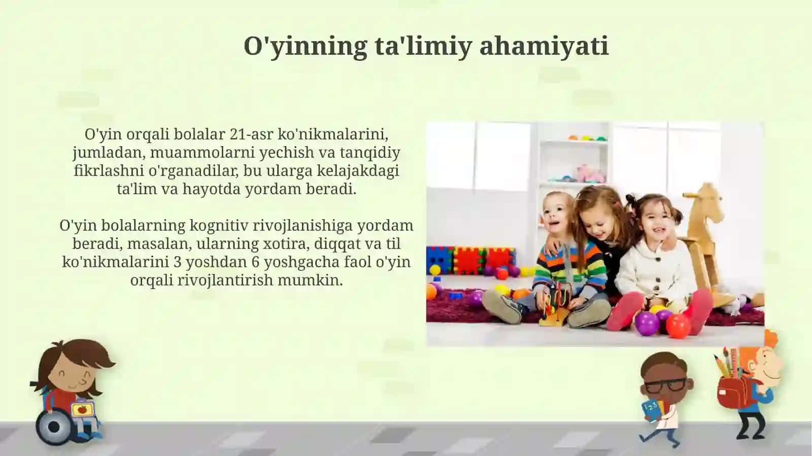 Maktabgacha taʼlimda oʻyin orqalibolalarnirivojlantirish 3