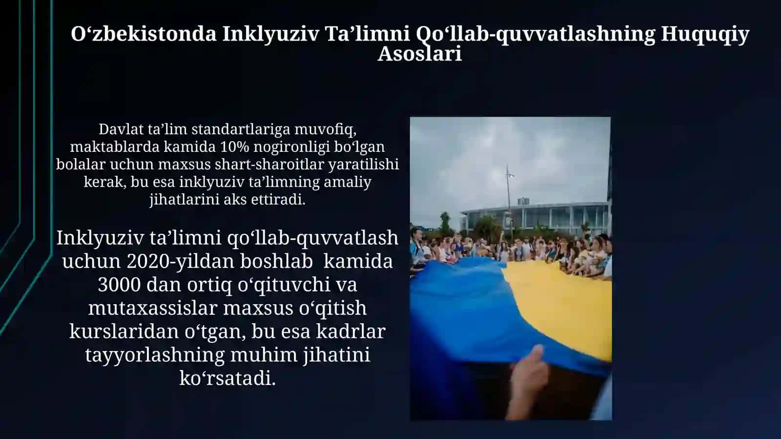 O'zbekistonda inklyuziv taʼlimning qo'llab quvvatlashning huquqiy asoslari va amaliy tajribalari 3