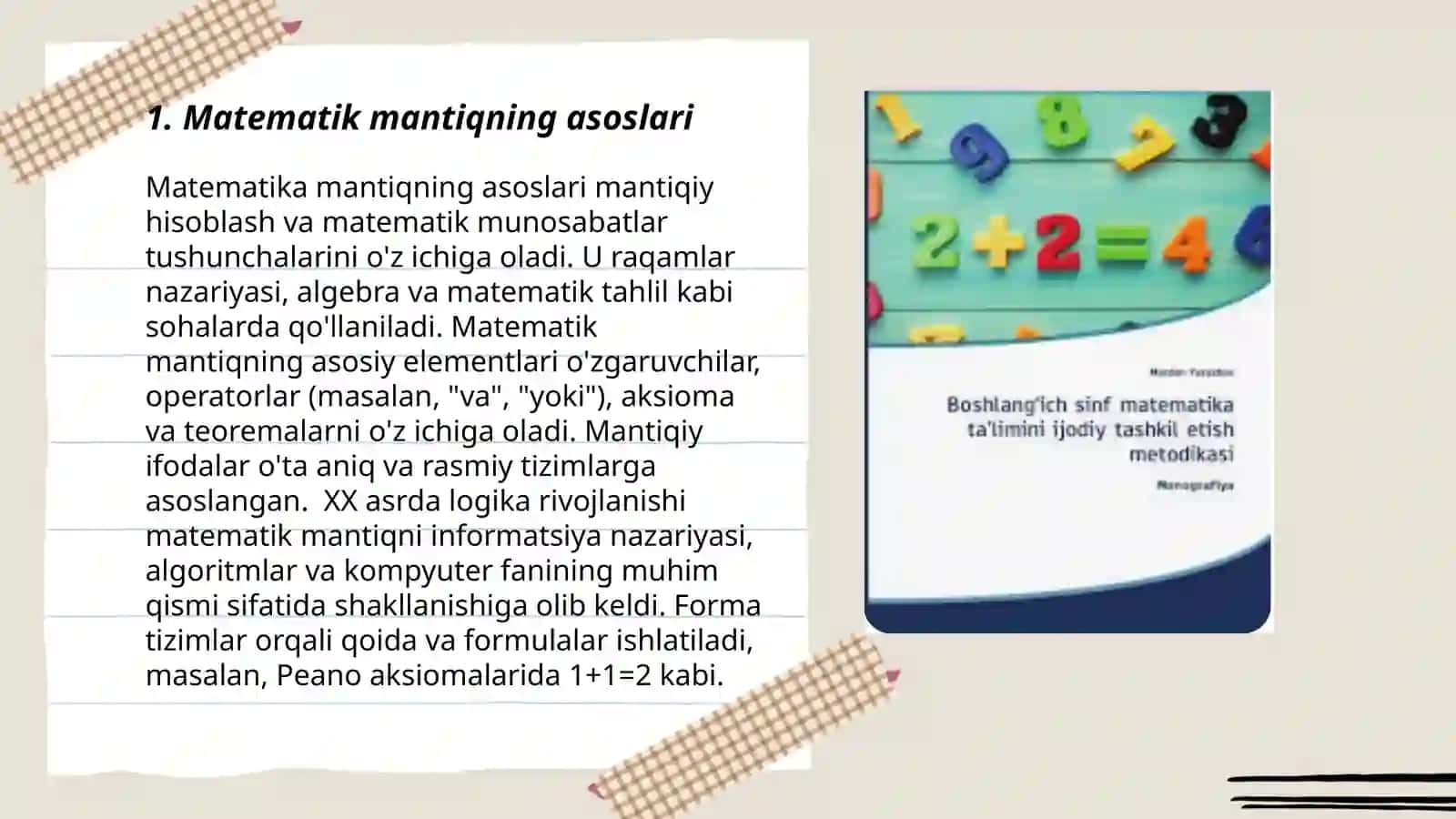 Matematik mantiq elementlari 3