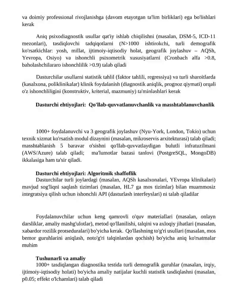 Psixodiagnostik metodikalardan foydalanuvchilar va ishlab chiqaruvchilar uchun talablar 3