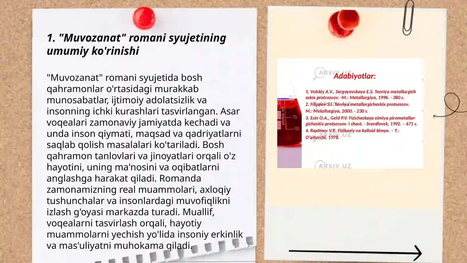 Muvozanat romani tahlili 3