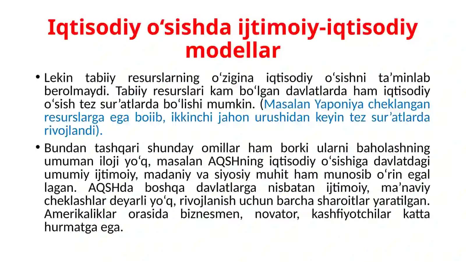 Iqtisodiy o‘sishning sekinlashish sabablari 3