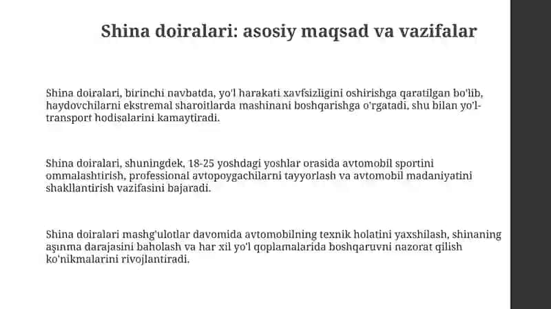 Shina doiralari: asosiy maqsad va vazifalar 3
