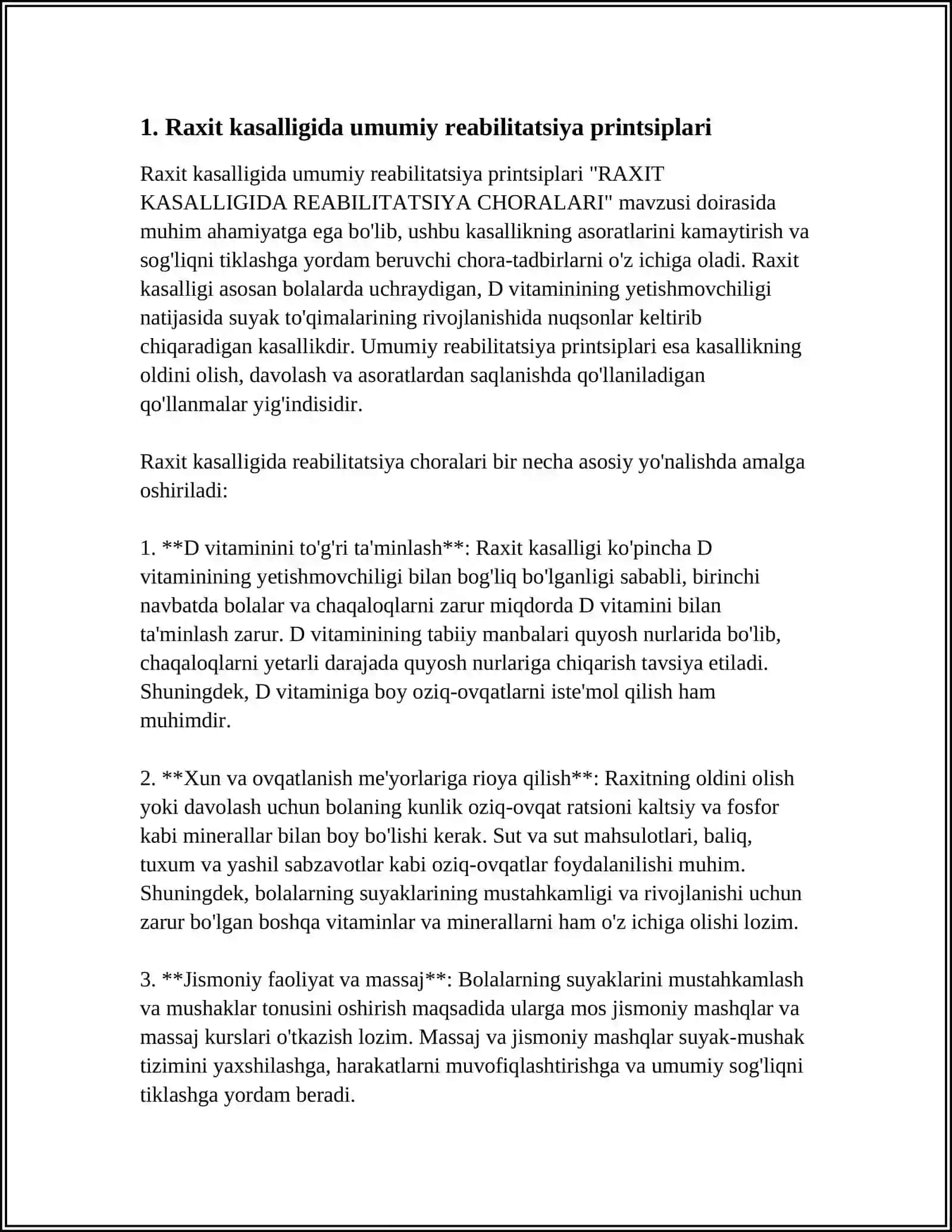 RAXIT KASALLIGIDA REABILITATSIYA CHORALARI 3