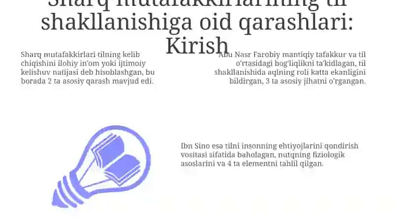 Sharq mutafakkirlarining til shakllanishiga oid qarashlari 3