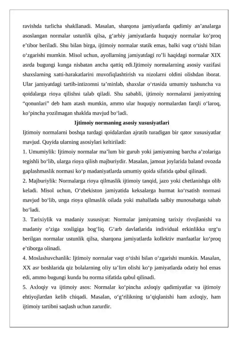 Ijtimoiy normalar tizimi 3
