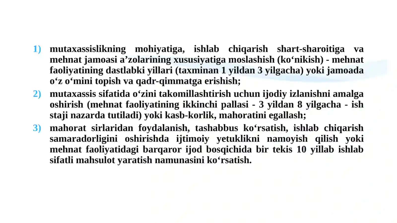 Turli yosh davrlarda o'zlashtirish xususiyatlari 3