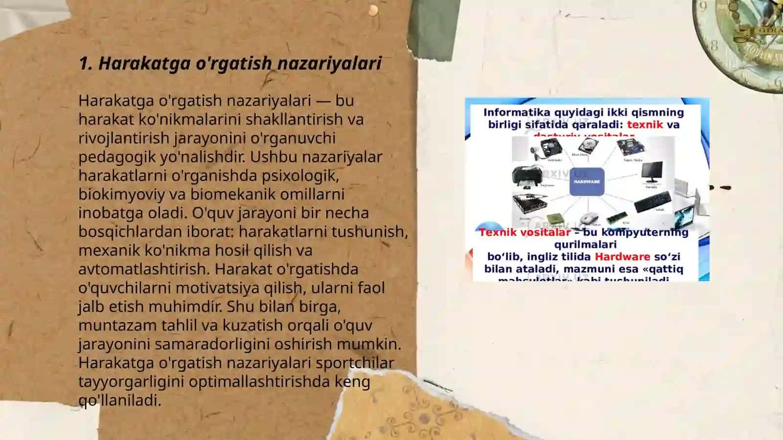 Harakatga o'rgatish jarayonining asoslari 3