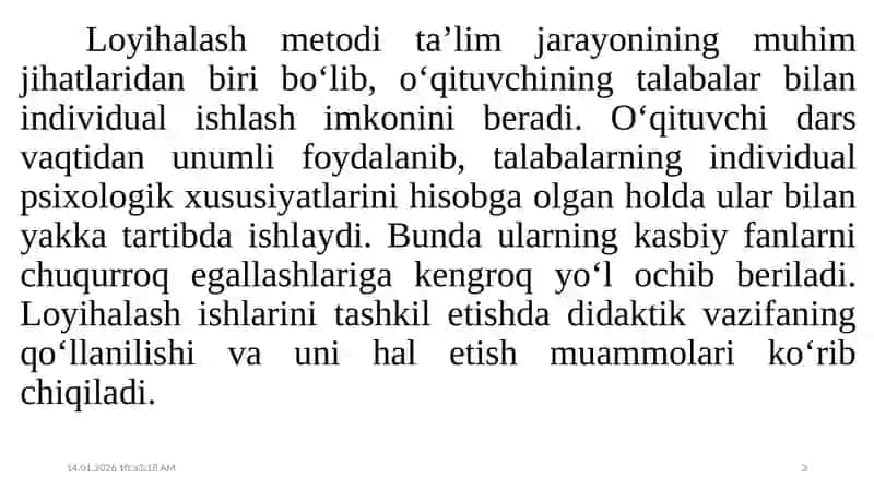 Oʻquv mashg‘ulotida Informatika 3
