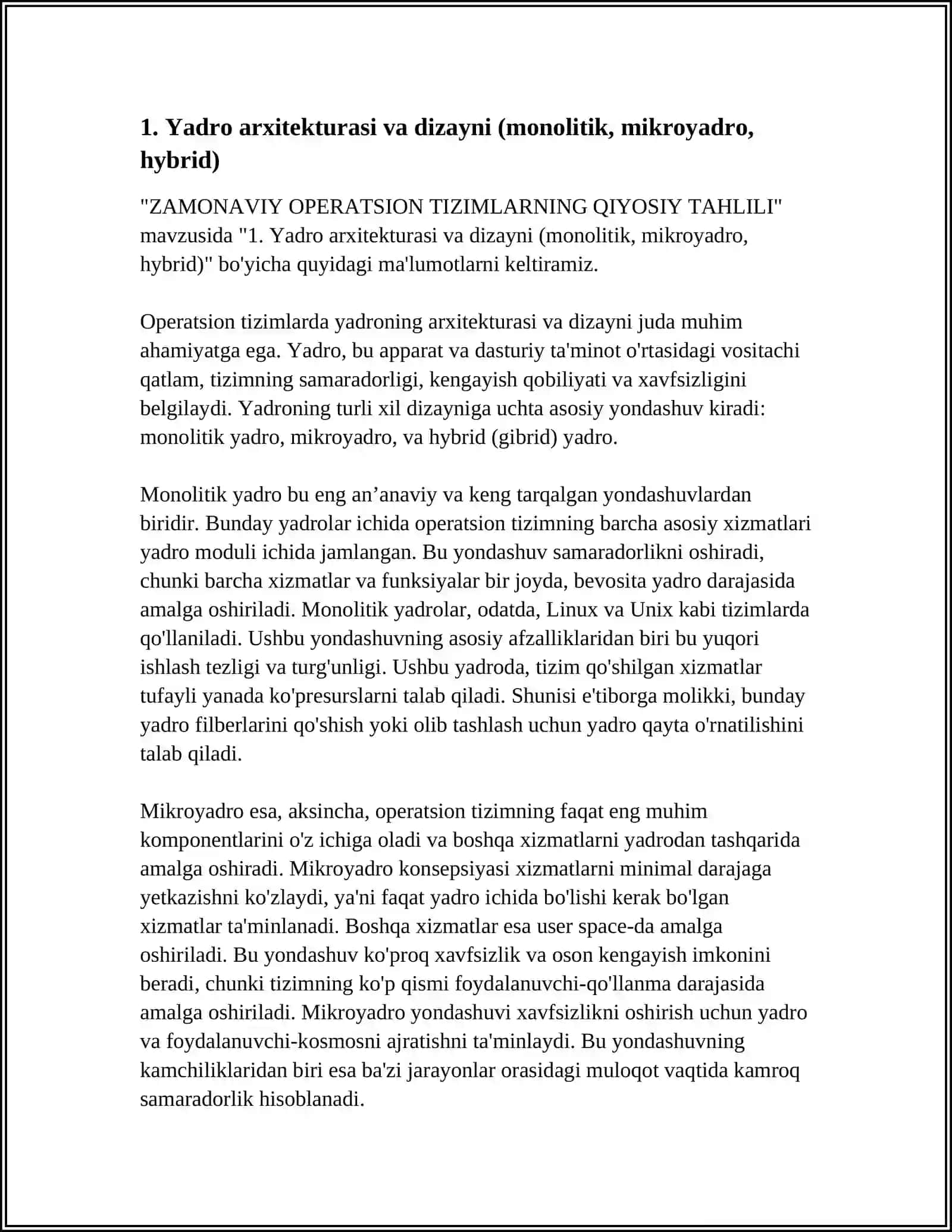 ZAMONAVIY OPERATSION TIZIMLARNING QIYOSIY TAHLILI 3