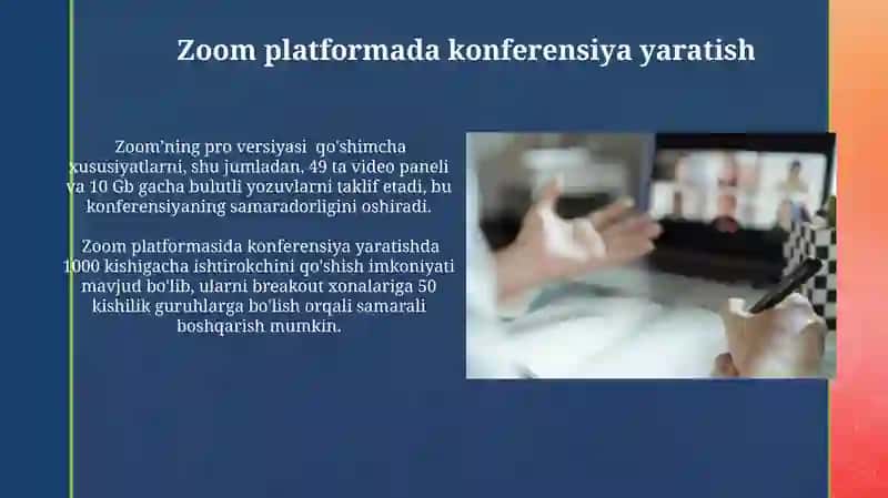 ZOOM platformasida konferensiya yaratish va unga foydalanuvchilarni ulash va boshqarish 3