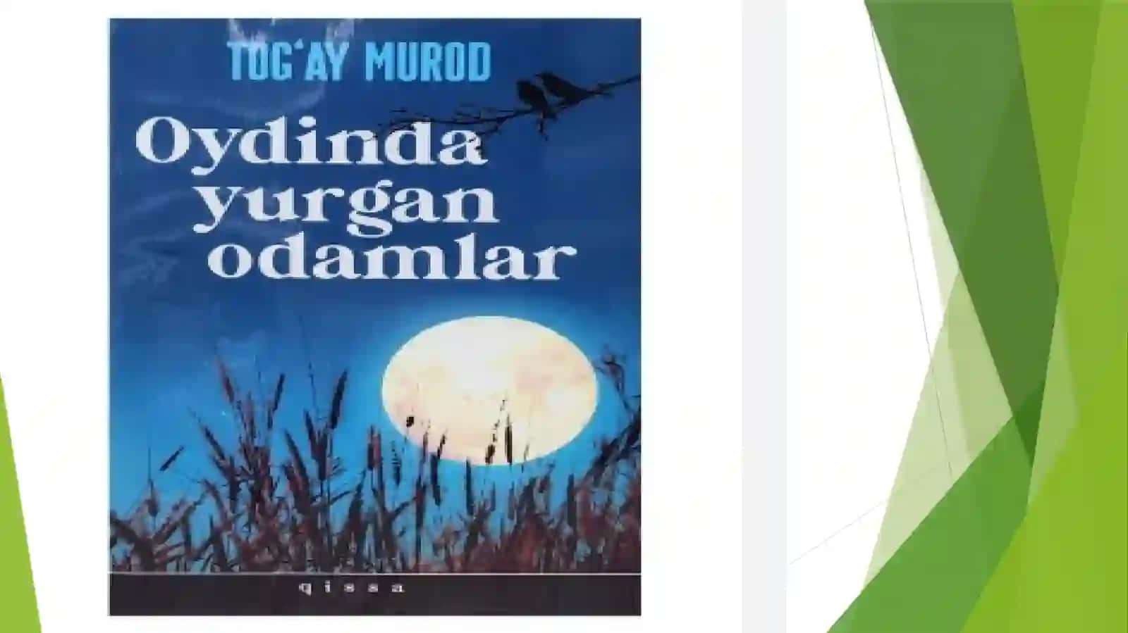 Togʻay Murodning Oydinda yurgan odamlar qissasida til va uslub 3
