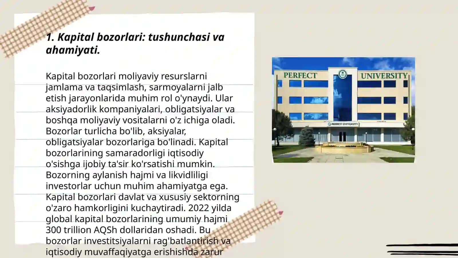 Kapital bozorlar va uning turlari 3