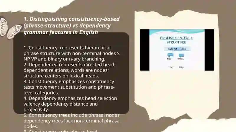 Distinguishing Grammar Models and Structures in English 3