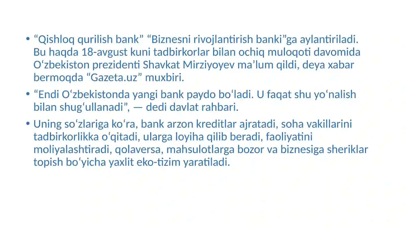 Qishloq qurulish banki kriditlar 3