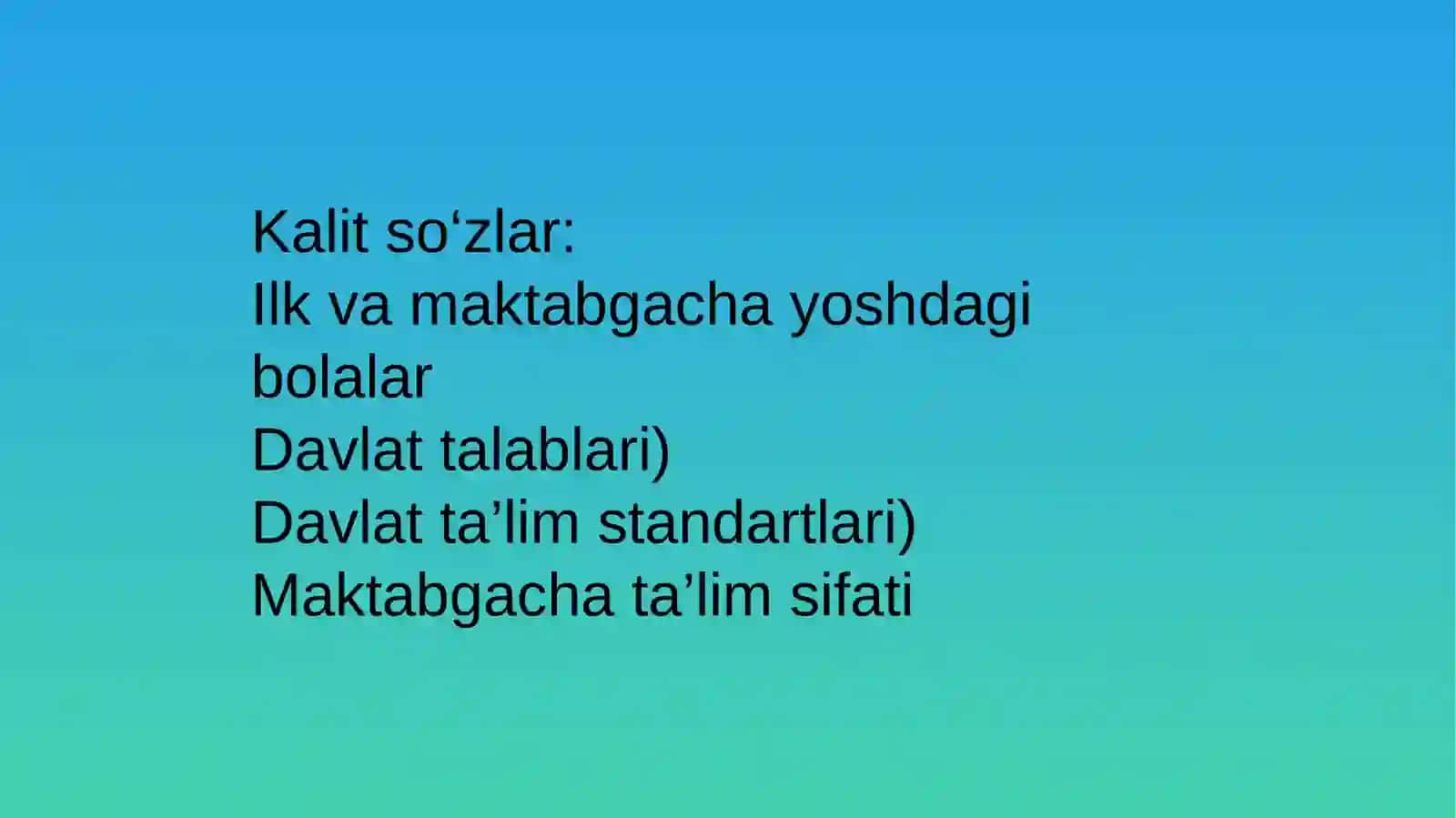 Ilk va maktab gacha yoshdagi bolalarning rivojlanishi uchun davlat talablari 3