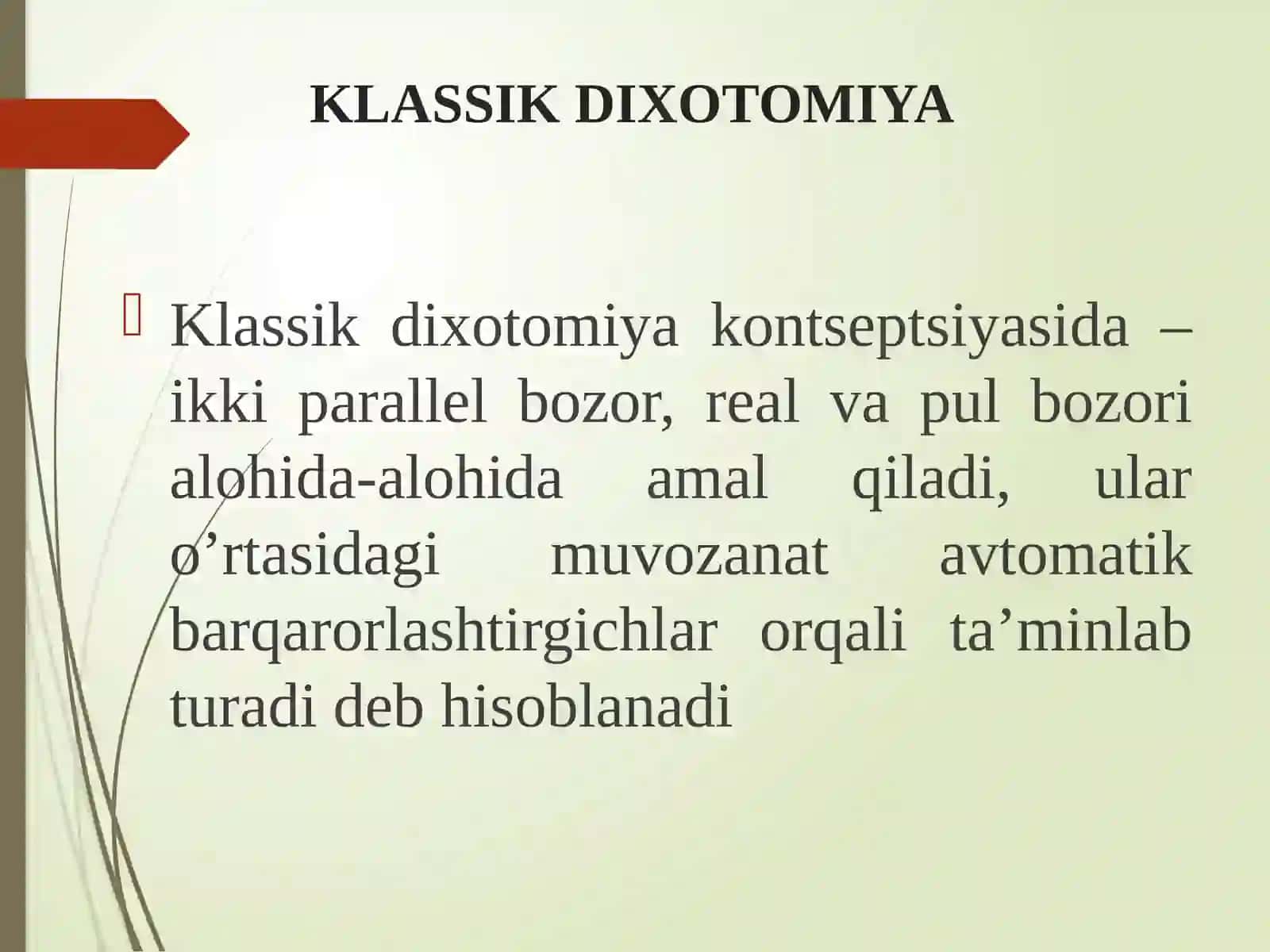 KEYNSNING TOVARLAR VA XIZMATLAR BOZORIDAGI MAKROIQTISODIY MUVOZANAT MODELI 3