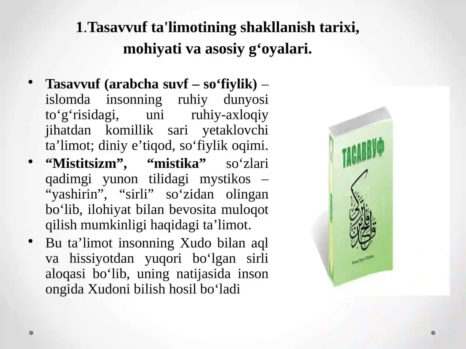 Tasavvuf taʼlimotining Sharq madaniyatiga ta`siri 3