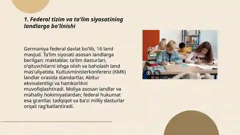 Germaniyada ta'lim tarbiya jarayonining o'ziga xos xususiyatlari 3
