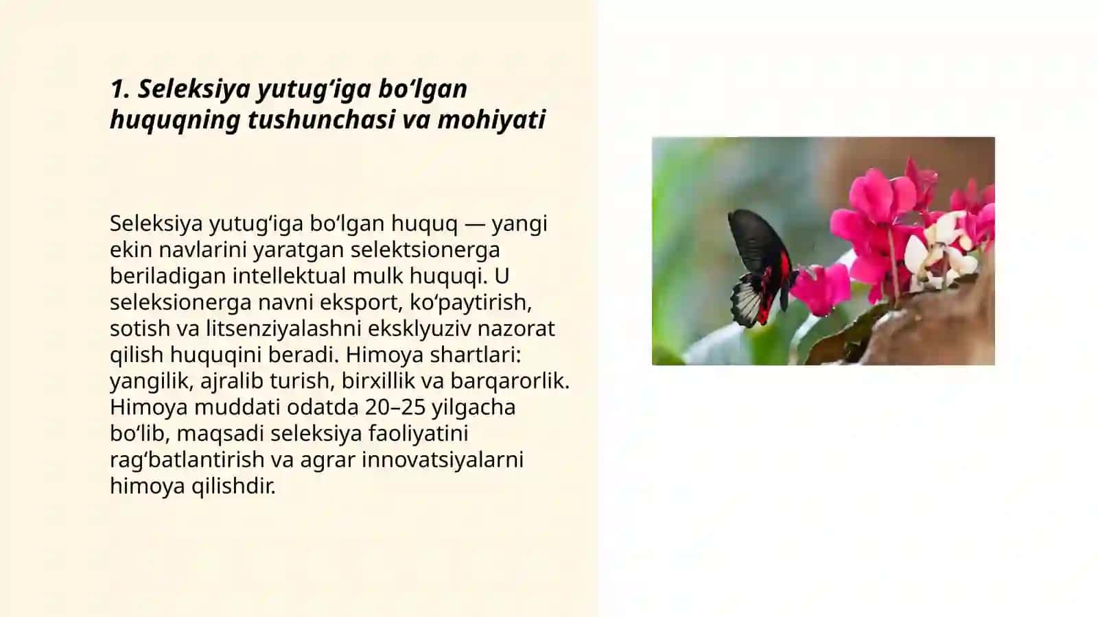 Seleksiya yutugʻiga boʻlgan huquq 3