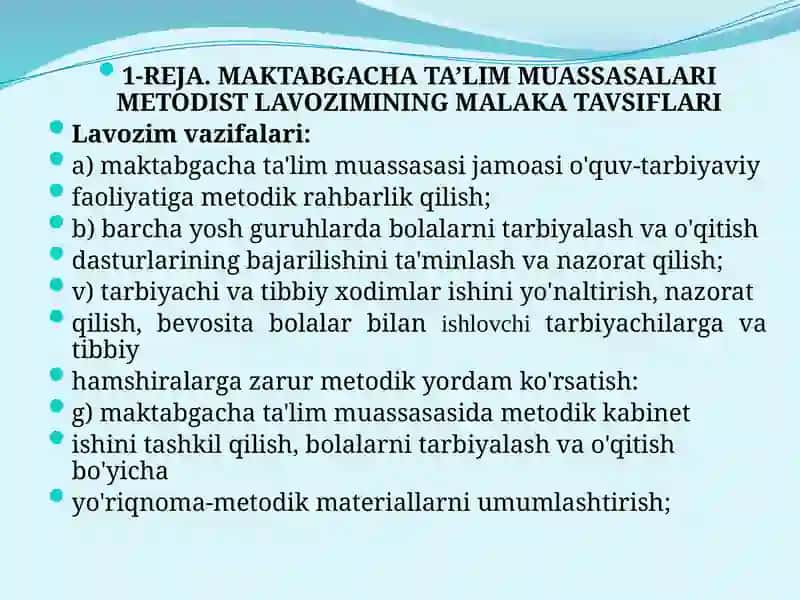 MAKBATGACHA TA'LIM MUASSASALARI METODISTI 3