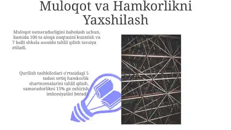 Qurilish Tashkilotlari Tarmoqlari Modellashtirishdan foydalanish 3