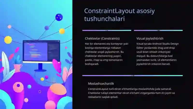 ConstraintLayout Android Studioda 3
