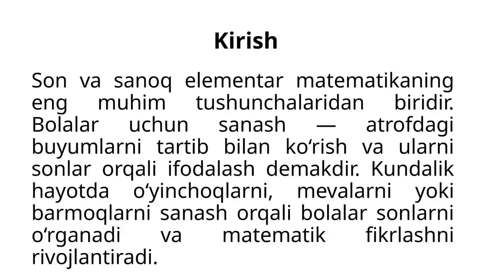 Son va Sanoq Tushunchalari 3