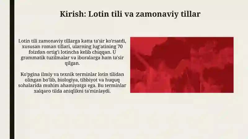 Zamonaviy tillarda lotinshunoslik 3