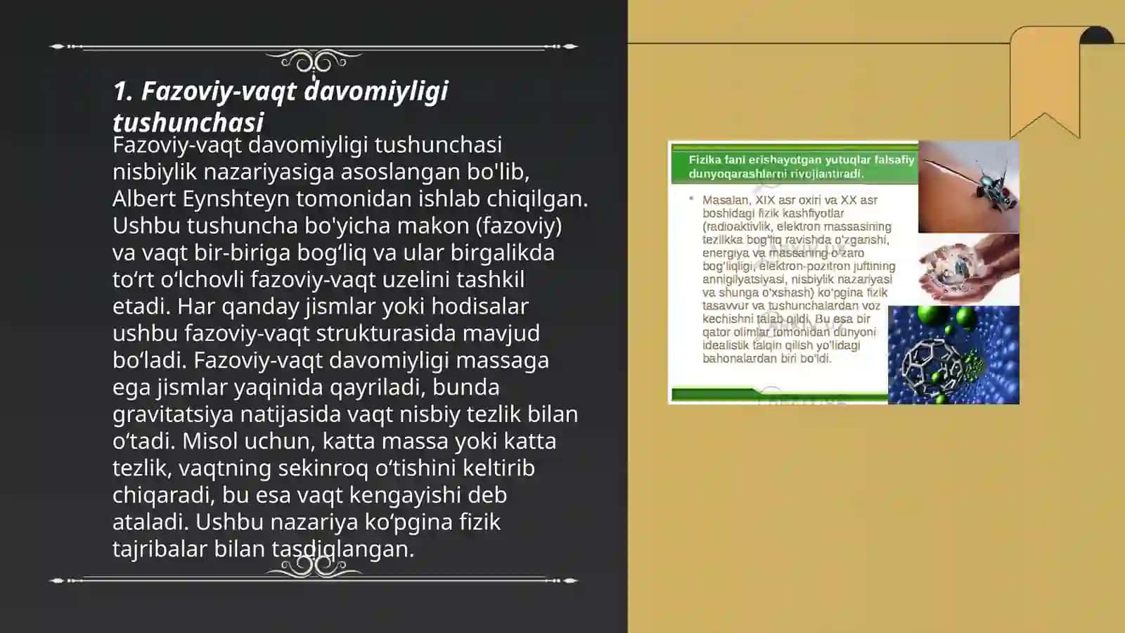 Fazoviy-vaqt davomiyligi tushunchasi 3