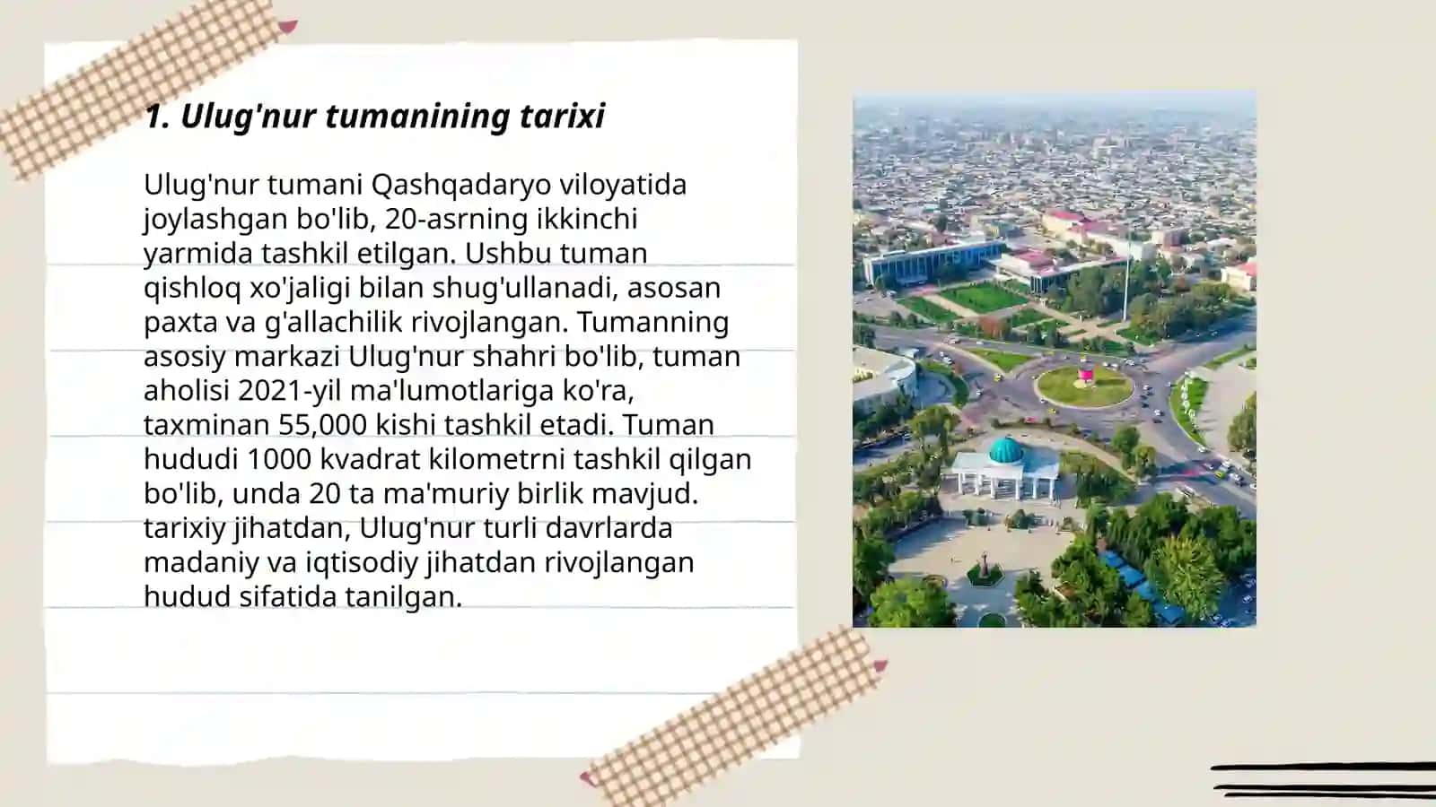 Ulug'nur tumanining tarixi 3