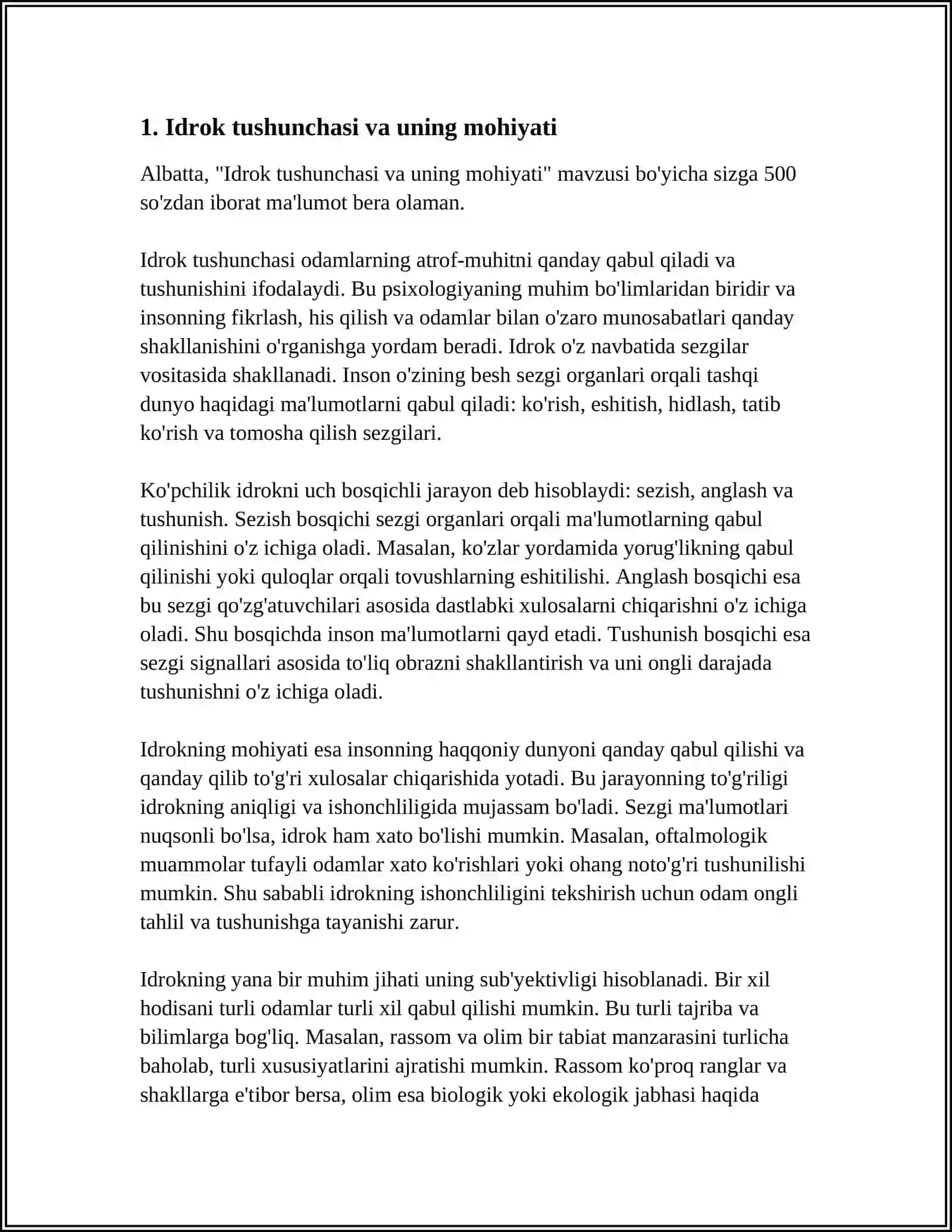 IDROK HAQIDA TUSHUNCHA VA XUSUSYATLARI 3
