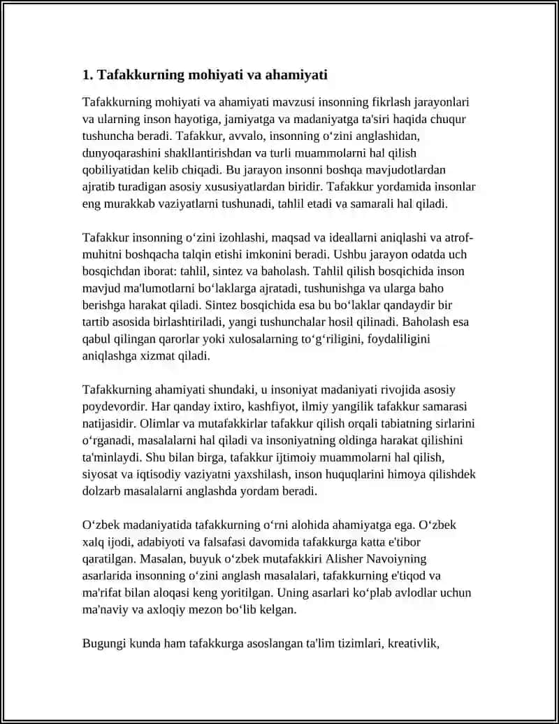 TAFAKKUR MAVZUSI 3