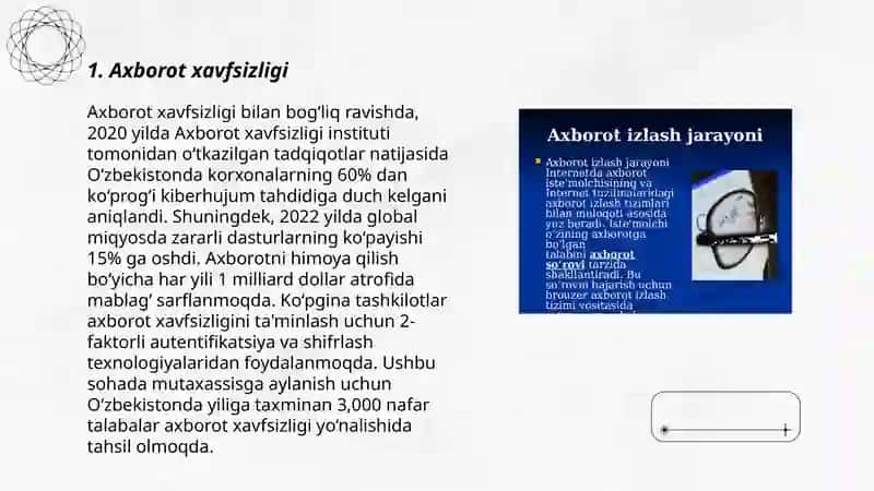 Axborot. Ijoddagi tartibsizliklarni boshqarish Abduraxmanova Alfiya 3