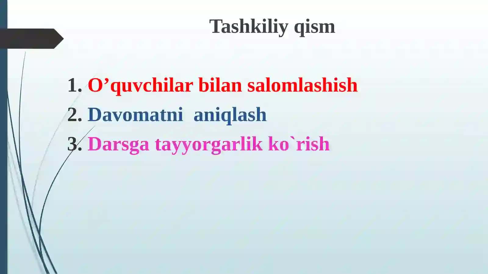 Tekiso`zgaruv harakatda bosibo`tilgan yo`l 3