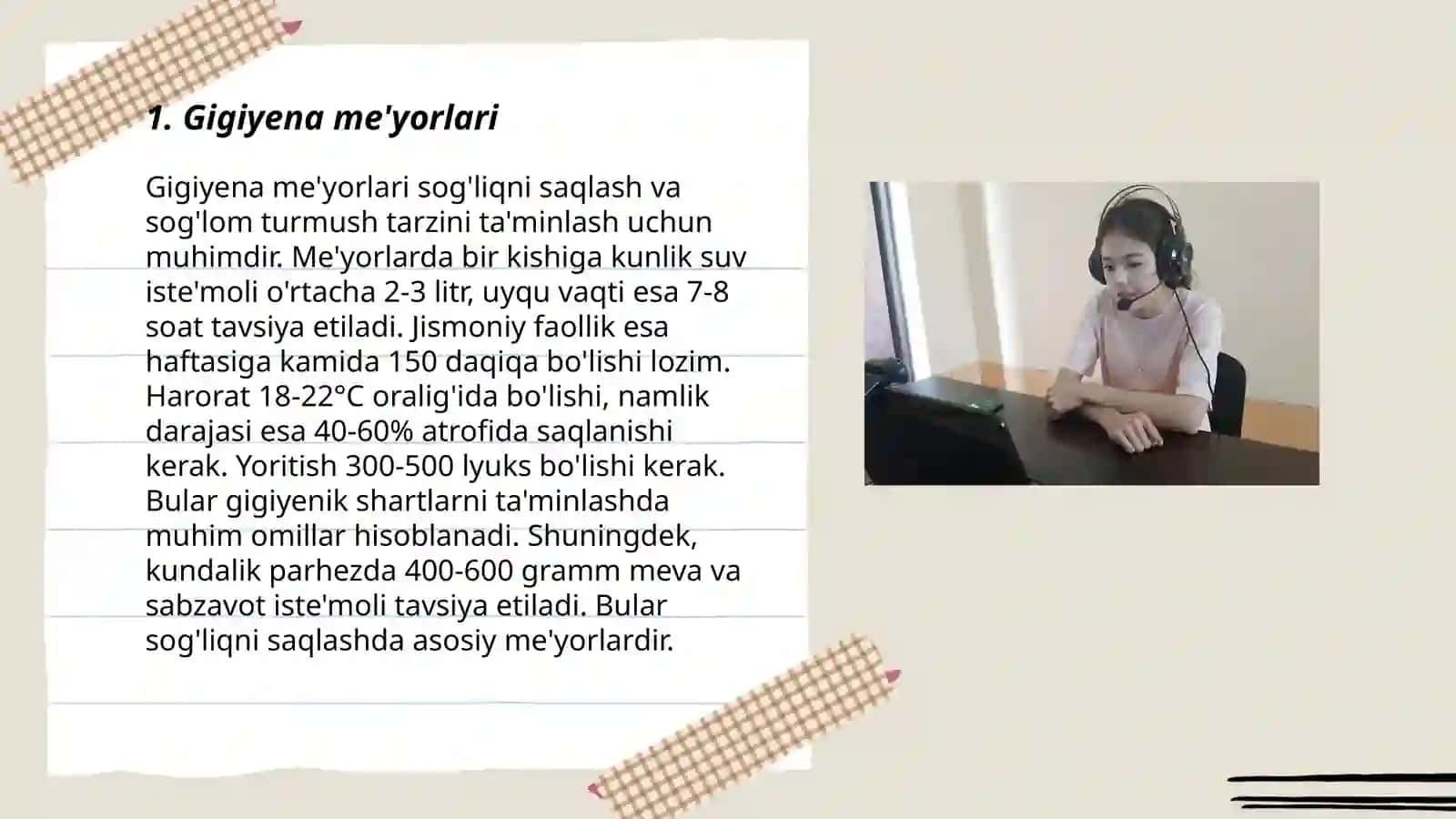 Kun tartibini gigiyenik baholash 3