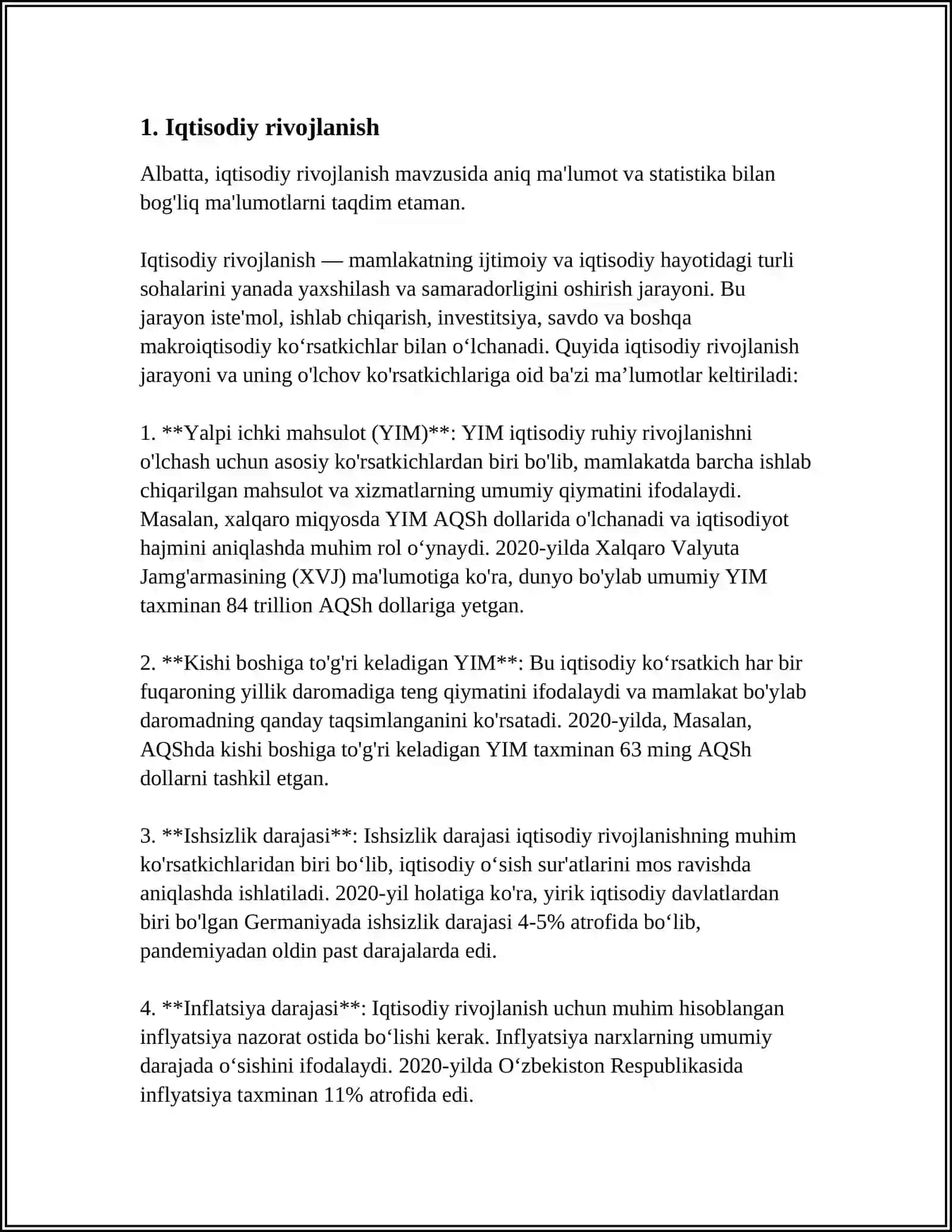 Iqtisodiy rivojlanish 3