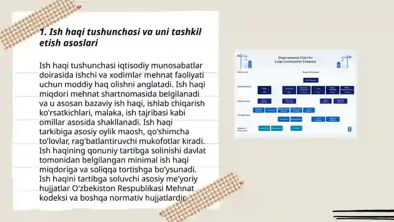 Ish xaqini tashkil etish shakllari va tizimlari 3