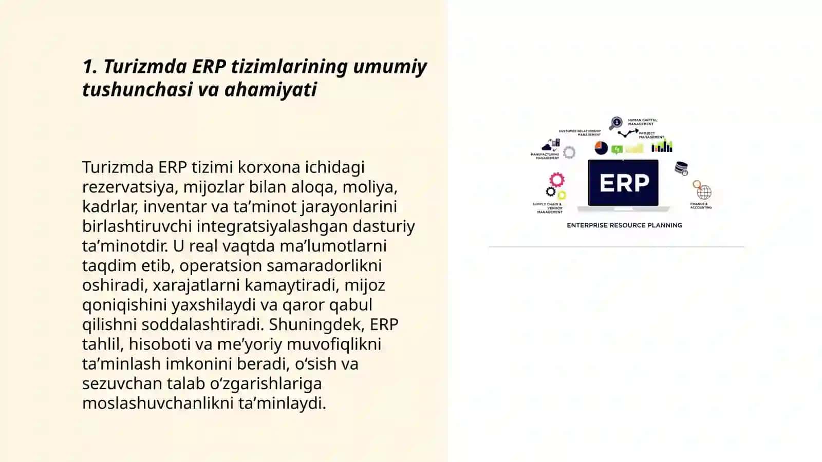 Turizmda ERP tizimlaridan foydalanish 3