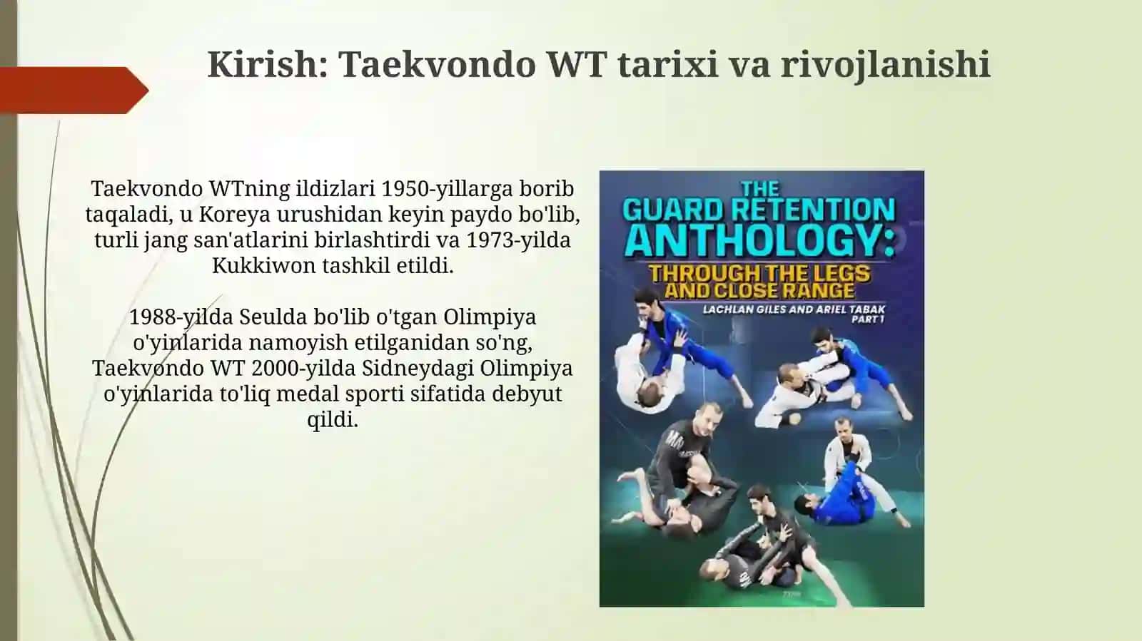 Taekvondo WT taktikasi va umumiy tushuncha 3