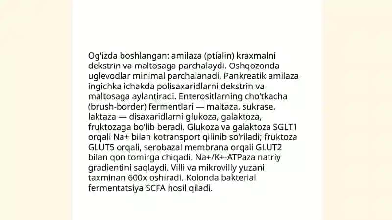 Uglevodlar almashinuvi 3