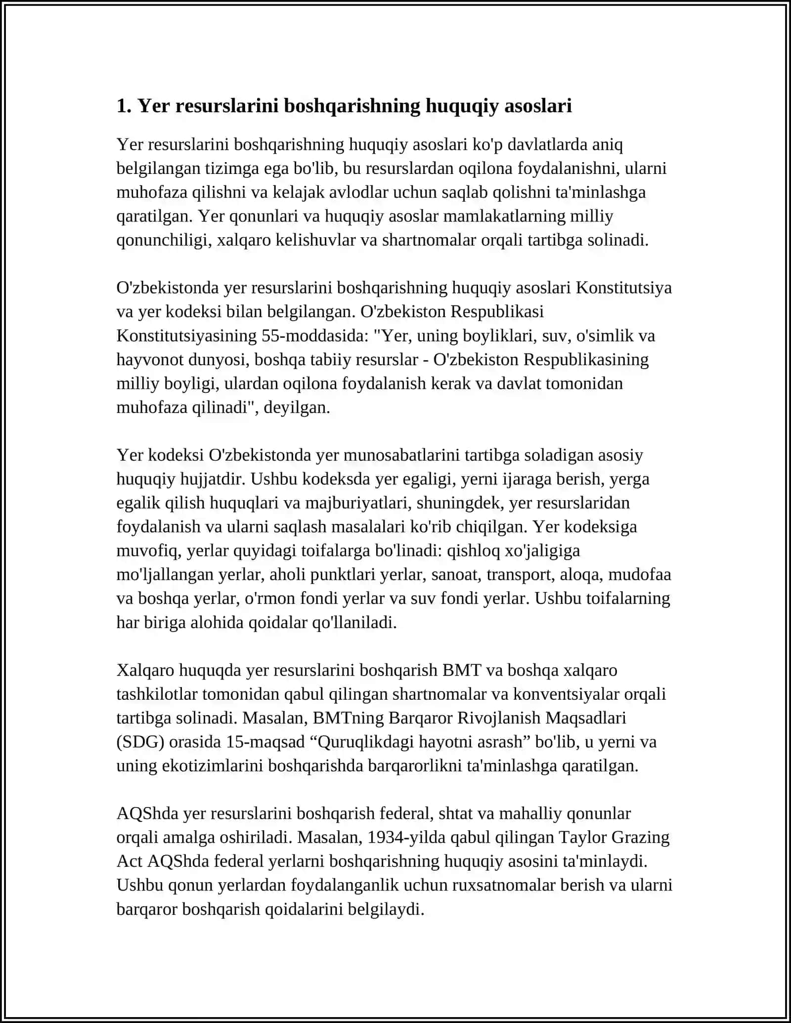 DAVLAT ORGANLARI TOMONIDAN YER RESURSLARINI BOSHQARISH 3