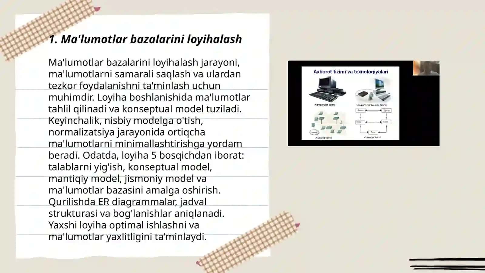 Ma'lumotlar ba'zalari bilan ishlash texnologiyalari 3