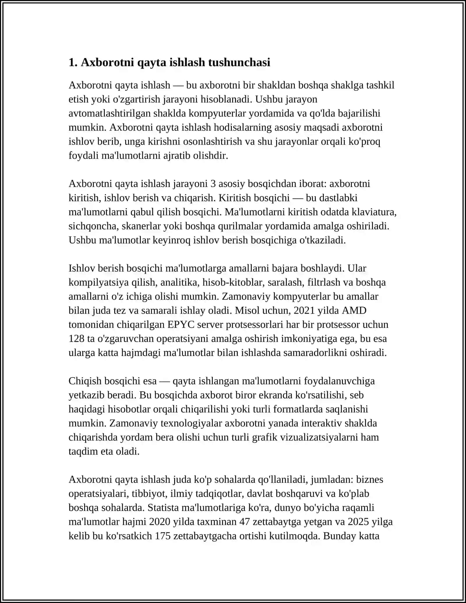 Axorotni qayta ishlashning dasturiy vositalari va ularning tasnifi 3