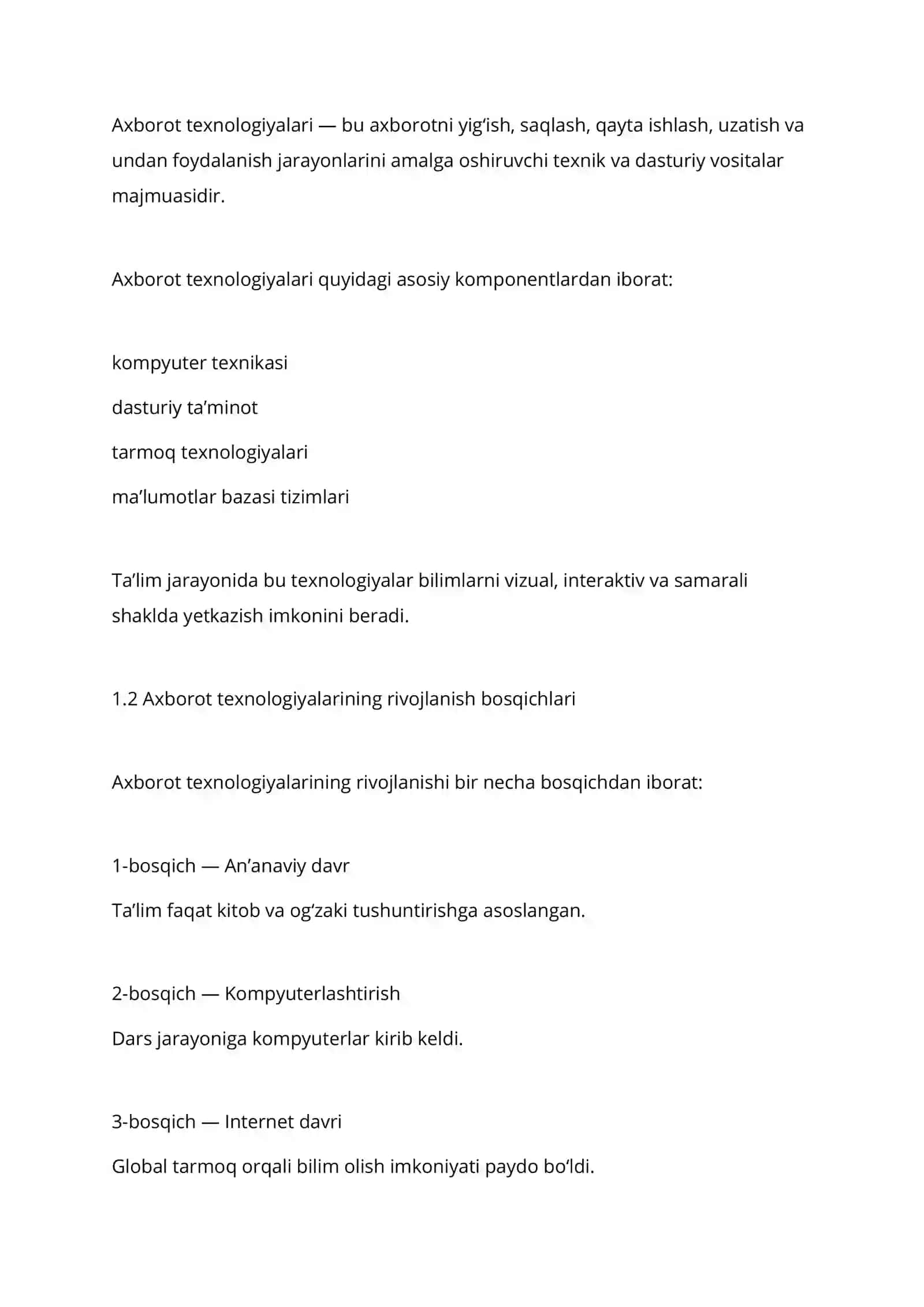 TA’LIMDA AXBOROT TEXNOLOGIYALARIDAN FOYDALANISH 3