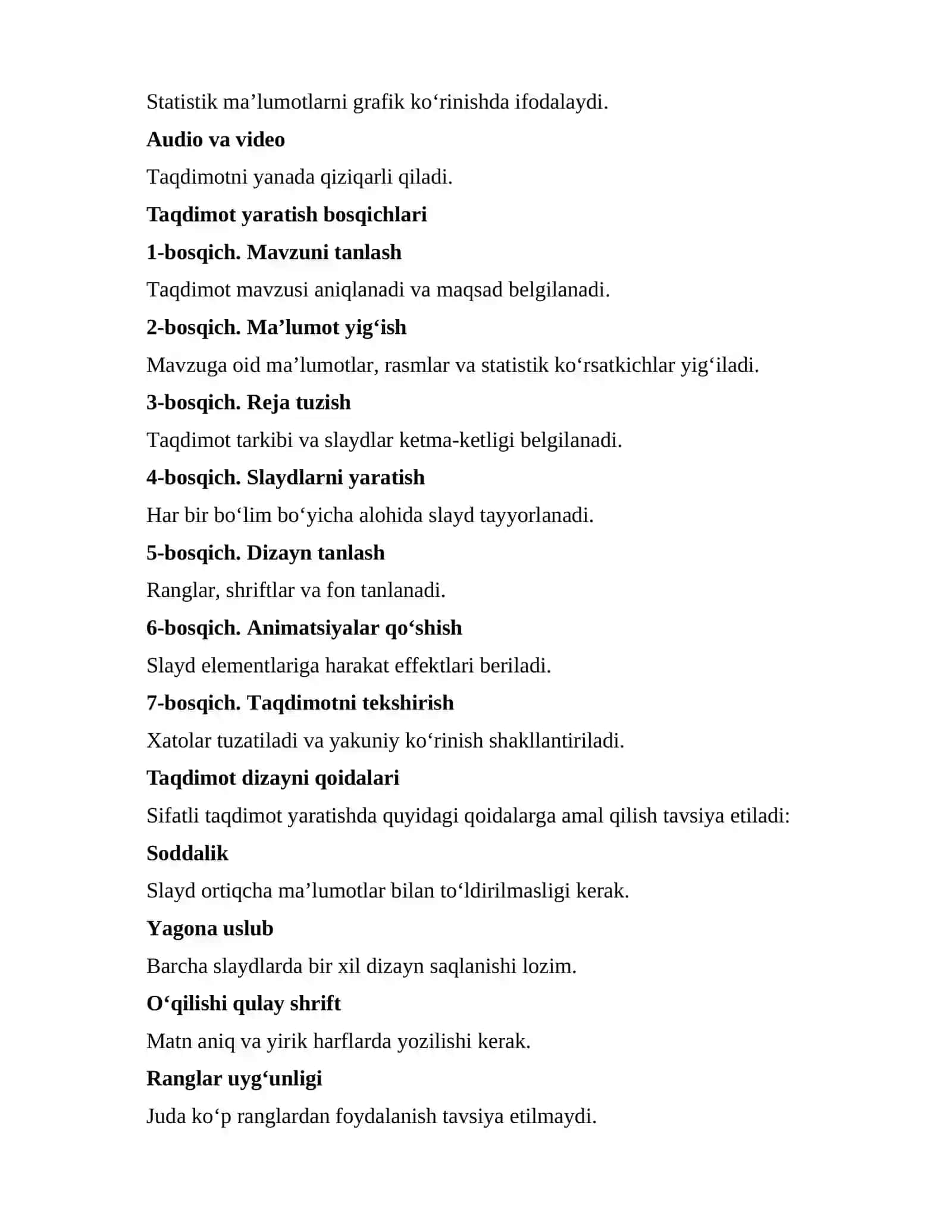 Taqdimotlarni Yaratish Texnologiyalari 3