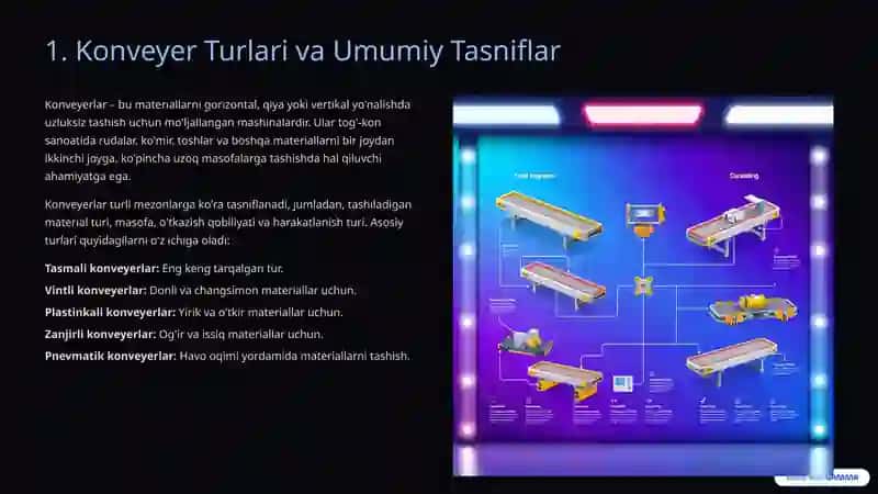 Tog'-kon sanoatida Konveyer Tizimlari: Asosiy Tushunchalar va Ilg'or Qo'llashlar 3